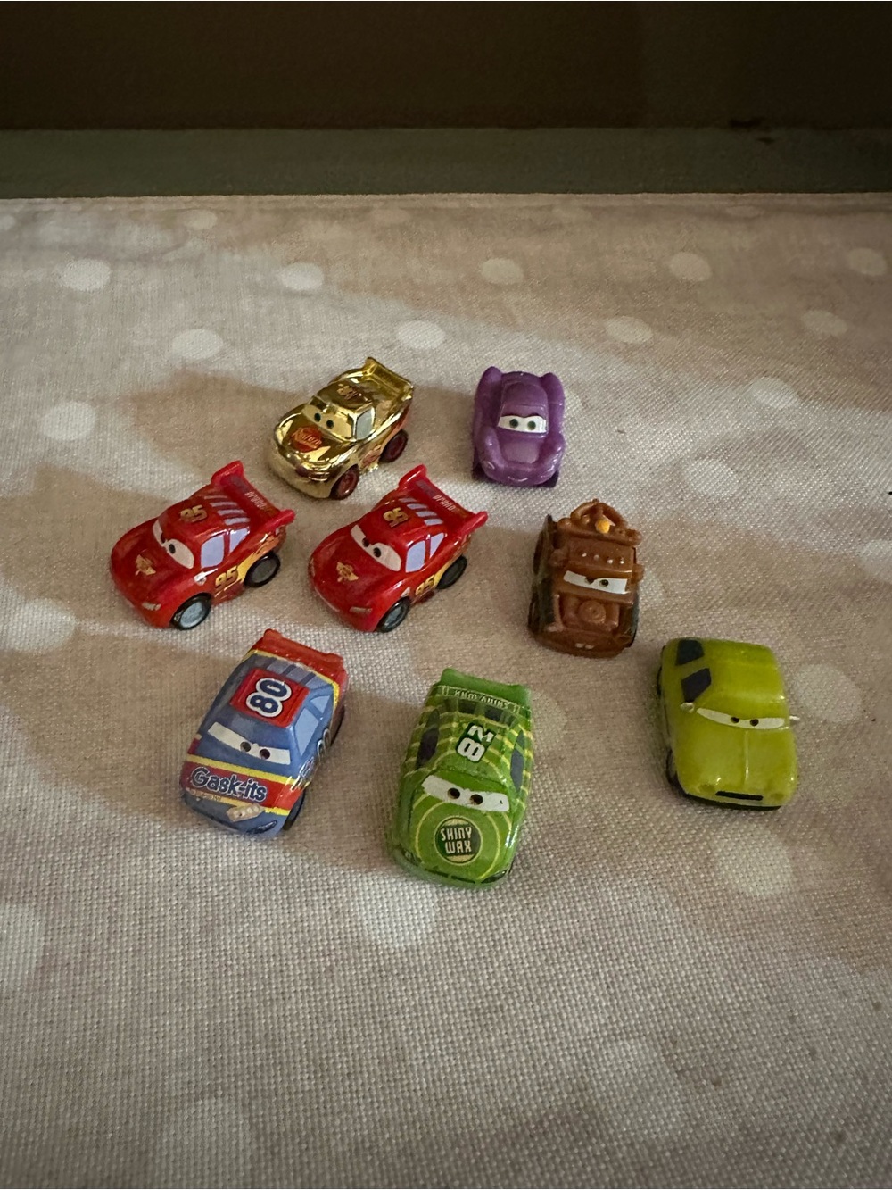 Disney Pixar Cars Mini Racers die-cast metal toy vehicles set of 8